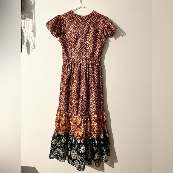 Sachin + Babi Lori Mixed Print Eyelet Maxi Dress, Size 8 - Picture 8 of 13